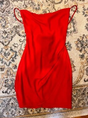 Lucy in the Sky Red Spaghetti Strap Mini Dress